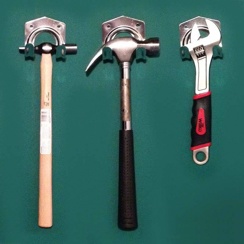 20+ Tool Hooks Workshop Garden Shed Garage Storage Double Metal U Hook