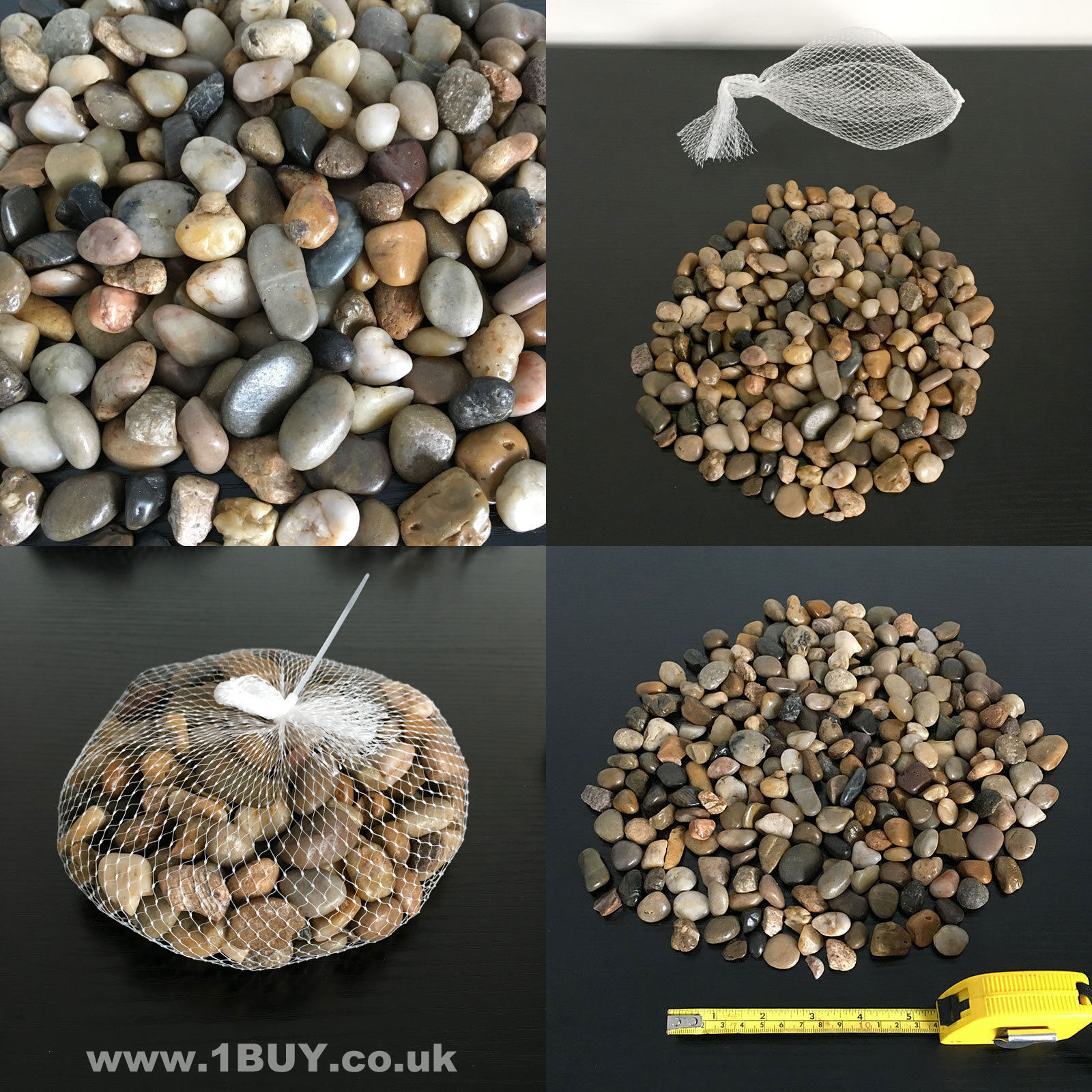 1kg Assorted Browns Natural Decorative Stones For Vases Craft