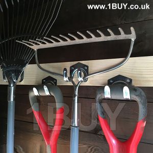 20 Tool Hooks Workshop Garden Shed Storage Garage Double Metal U Hook