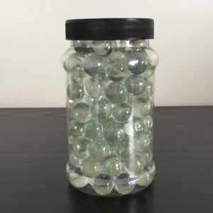Clear Marbles in Jar