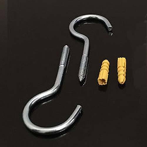 2 Large Screw Hook Heavy Duty Ceiling Wall Garage Washing Line 100mm Hooks 10cm