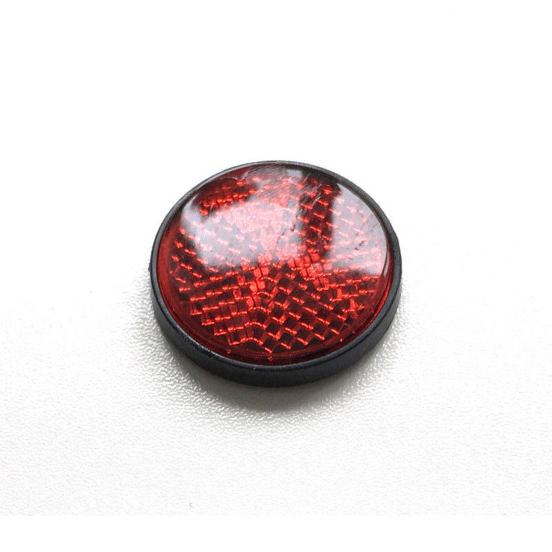 STICK ON Motorcycle Scooter Reflector Red Rectangle or Round MOT Motorbike Bike 