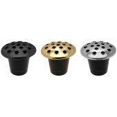 Black, Silver or Gold Memorial Grave Vase & Lid for Fresh & Artificial Flowers Pot