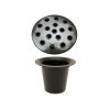 Black Memorial Grave Vase & Lid for Fresh & Artificial Flowers Pot