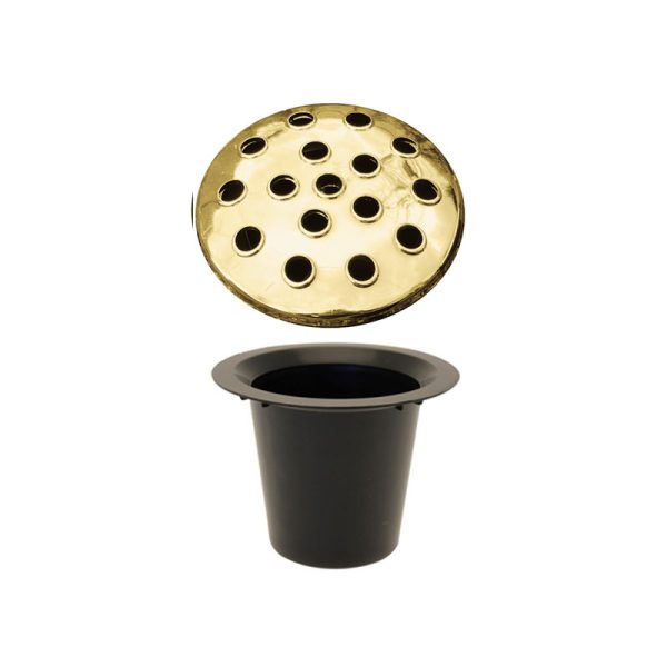 Gold Memorial Grave Vase & Lid for Fresh & Artificial Flowers Pot