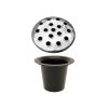 Silver Memorial Grave Vase & Lid for Fresh & Artificial Flowers Pot