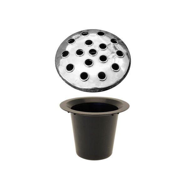 Silver Memorial Grave Vase & Lid for Fresh & Artificial Flowers Pot