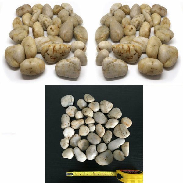 4kg of Assorted Beige Sand Decorative Stones Pebbles Table Decoration Craft Vase Pot Garden River Rocks Polished Smooth
