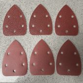6 Palm Sander Sanding Pads Discs Sheets Assorted Grade Coarse Hole Punched