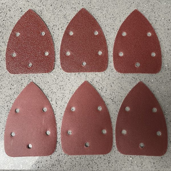 6 Palm Sander Sanding Pads Discs Sheets Assorted Grade Coarse Hole Punched