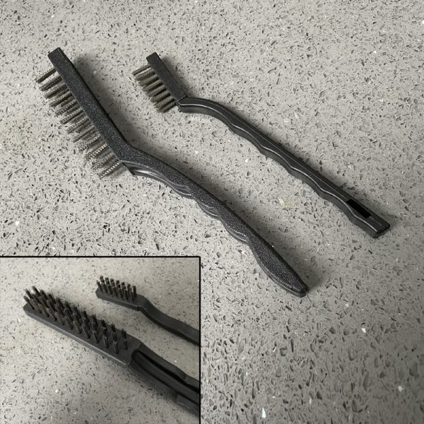 2 Wire Brush Set Steel Wire Brushes Large Brush Small Brush Cleaning Brushes