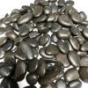 Small Black Decorative Stones Pebbles Table Decoration Craft Vase Garden Rocks Polished Smooth Closeup