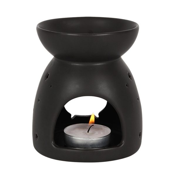 Halloween Black Cauldron Wax Melting Ceramic Oil Burner Candle Holder Ceramic Aroma Diffuser Decoration back