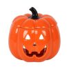 Halloween Pumpkin Wax Melting Ceramic Oil Burner Candle Holder Ceramic Aroma Diffuser Decoration Orange